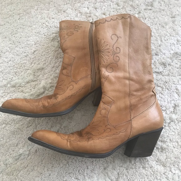 Colin Stuart Leather Cowboy Boots - Picture 1 of 5